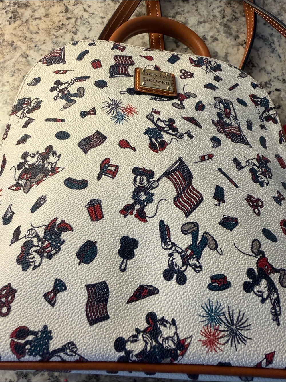 Dooney & Bourke Americana ๐บ๐ธ Mini Backpack Disney Mickey Patriotic Print New - Picture 7 of 11